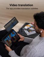 Polypal P1 7 in 1 AI Translation Earbuds, Supports 138 Languages, Real-Time Spanish English Interpreter Headphones, Ideal for Live Speech, Online Learning, Travel, APP Work with iOS and Android