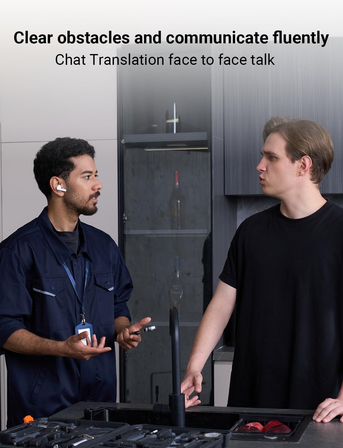 Polypal P1 7 in 1 AI Translation Earbuds, Supports 138 Languages, Real-Time Spanish English Interpreter Headphones, Ideal for Live Speech, Online Learning, Travel, APP Work with iOS and Android