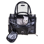 Fastingdog Pet Bag Travel Portable Cat Bag PU Leather Dog Handbag Fashionable Breathable cat handbag