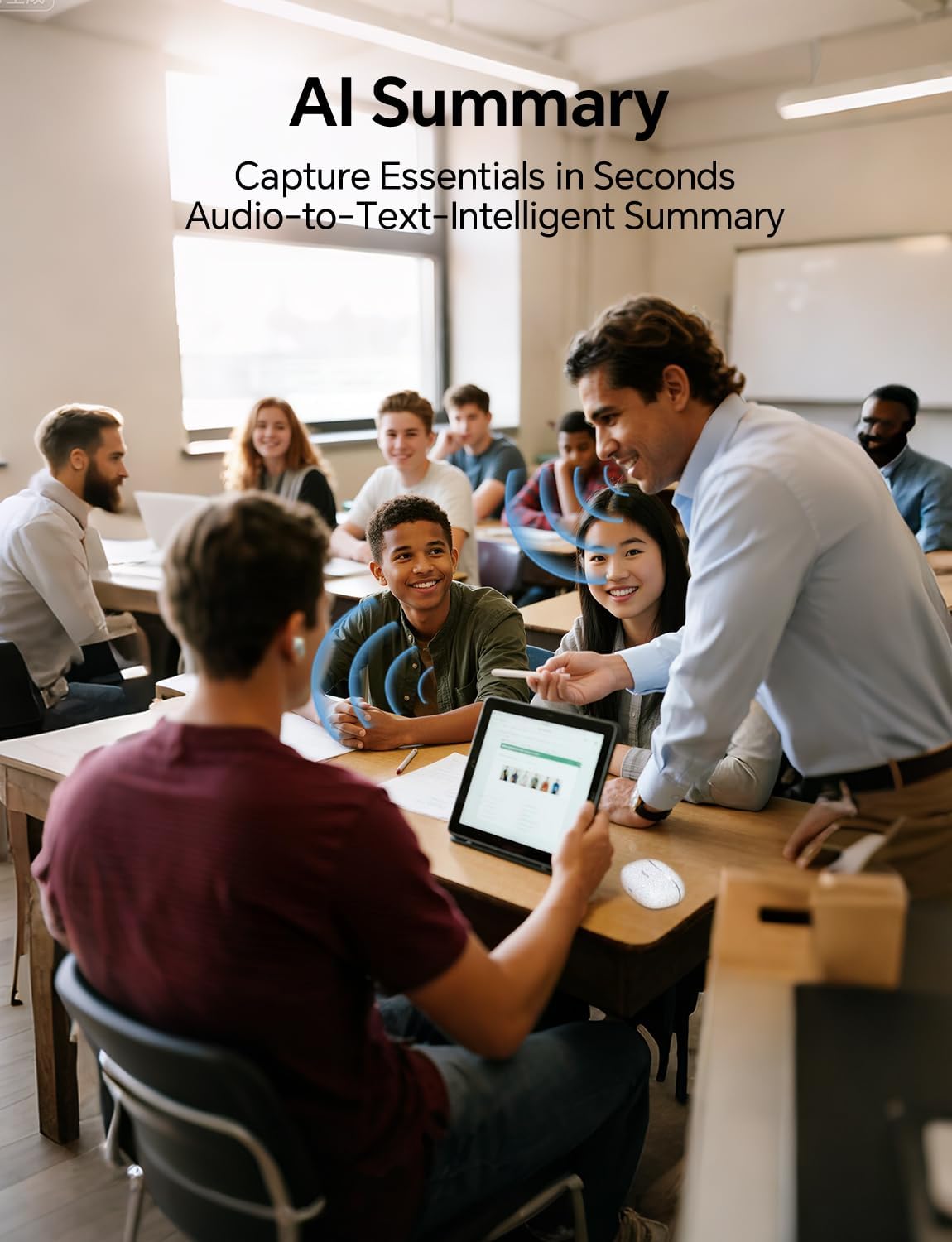 Polypal P1 7 in 1 AI Translation Earbuds, Supports 138 Languages, Real-Time Spanish English Interpreter Headphones, Ideal for Live Speech, Online Learning, Travel, APP Work with iOS and Android