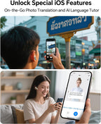 Polypal P1 7 in 1 AI Translation Earbuds, Supports 138 Languages, Real-Time Spanish English Interpreter Headphones, Ideal for Live Speech, Online Learning, Travel, APP Work with iOS and Android