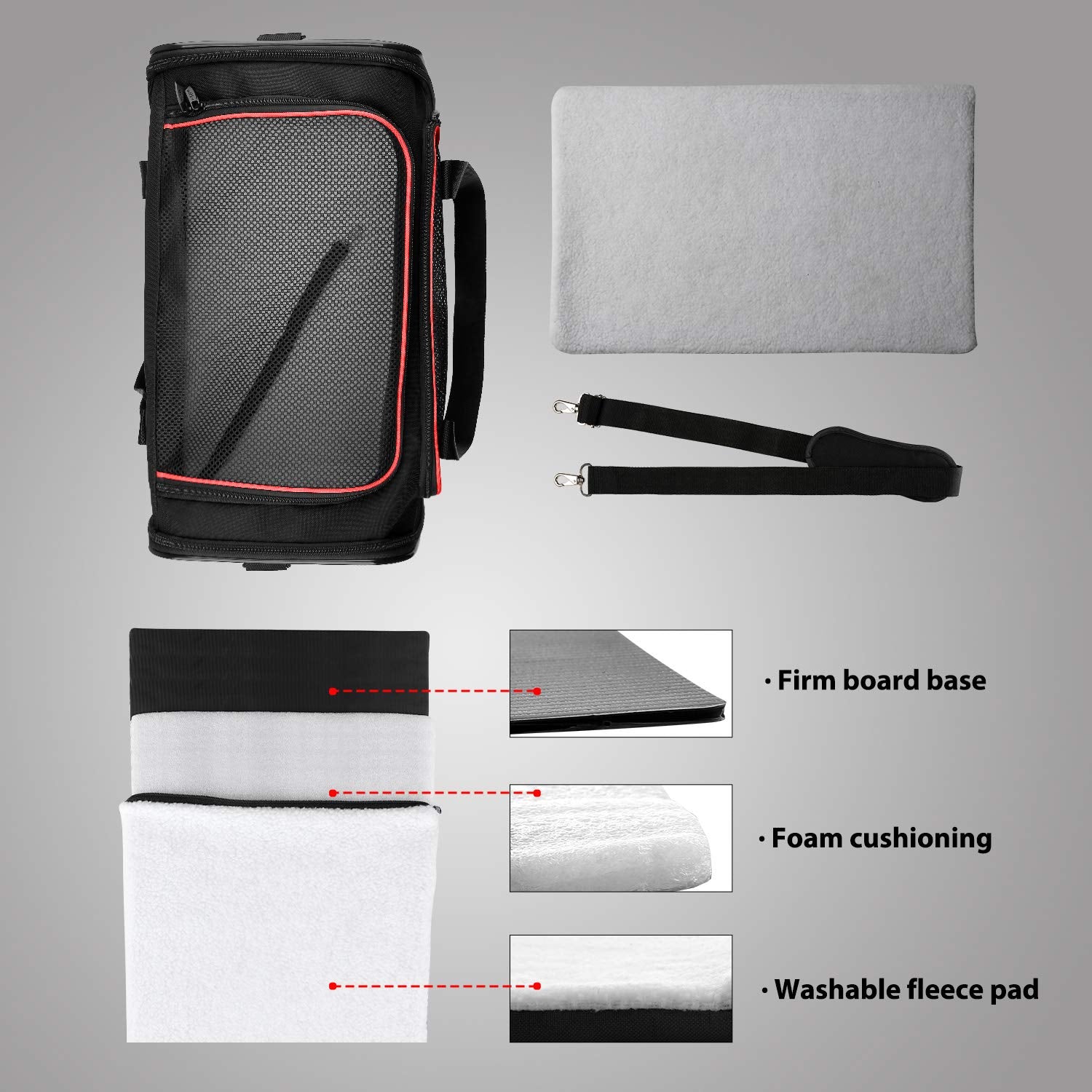 Fastingdog Pet Carrier Bag Side Ventilated Backpack Cat Pet Carriers Dog Travel Bag Airline Approved Transport for Small Dogs Cats Outgoing