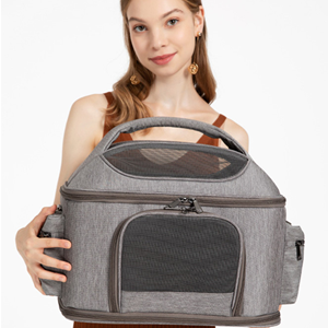 Fastingdog Dog Carrier Bag Soft Side Backpack Cat Pet Carriers Dog Travel Bags Airline Approved Transport For Small Dogs Cats Outgoing