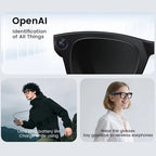 AI Smart Glasses with 12MP Camera Video Recording 100+ Languages Translation Sunglasses Bluetooth Call Music Play Men Women