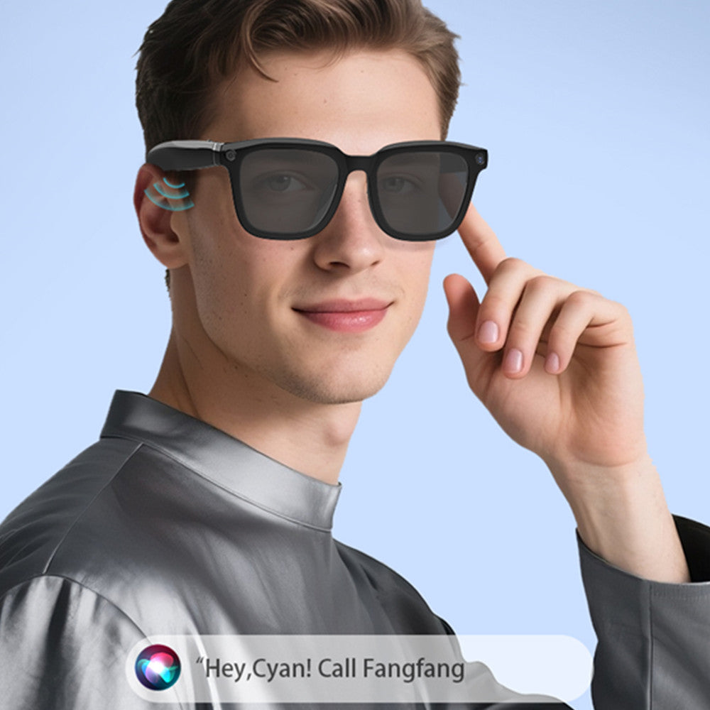 AI Smart Glasses with 12MP Camera Video Recording 100+ Languages Translation Sunglasses Bluetooth Call Music Play Men Women