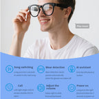 AI Smart Glasses with 12MP Camera Video Recording 100+ Languages Translation Sunglasses Bluetooth Call Music Play Men Women